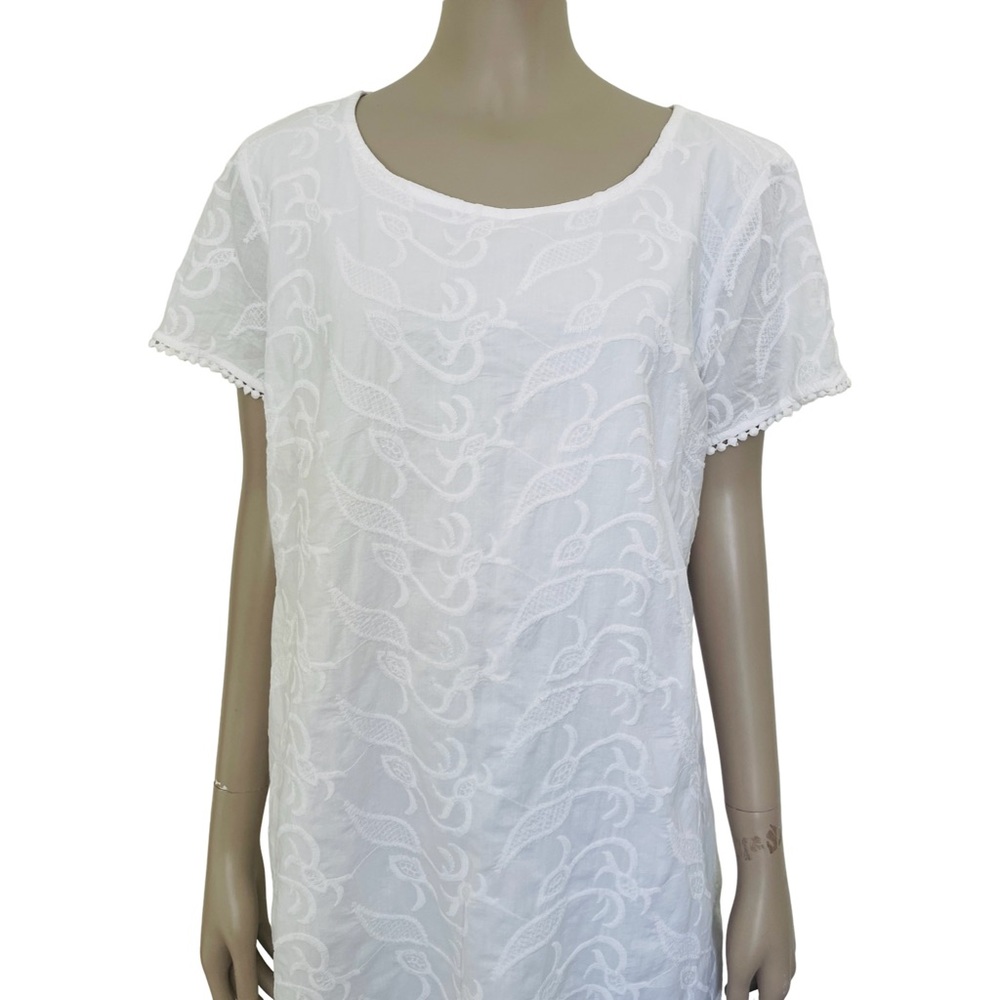 Old Navy White Embroidered Short Sleeve Dress NWT! - Picture 3 of 16